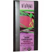 vivani organic dark chocolate with whole hazelnuts 100g x 10