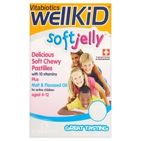 vitabiotics wellkid soft jelly wildberry flavour 30 pastilles