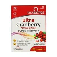 vitabiotics ultra cranberry tablets 30s