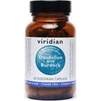 viridian dandelion with burdock veg caps 60 caps
