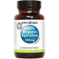 Viridian Organic Spirulina 500mg Tablets 60 Caps