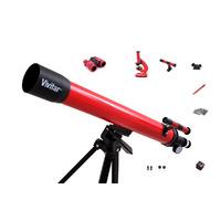 Vivitar Red Telescope/Microscope With Binocular Kit 60/120