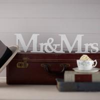 vintage affair mr and mrs wooden sign