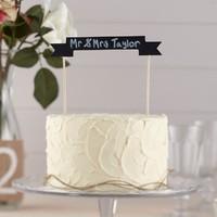 vintage affair chalkboard wooden cake bunting