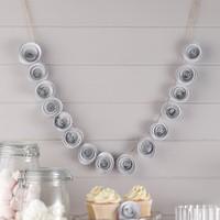 Vintage Affair White Paper Flower Garland