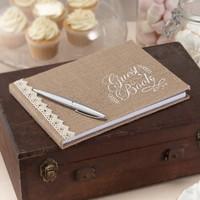 Vintage Affair Hessian Guest Book