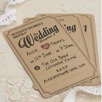 Vintage Affair Wedding Evening Invites - 10 Pack