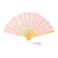 Vintage Pink Lace Hand Fan