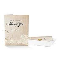 vintage lace thank you card