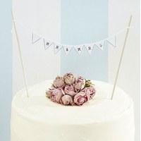 Vintage Lace Mr & Mrs Cake Topper Bunting