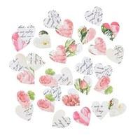 vintage rose table scatter confetti