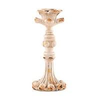 Vintage Inspired Resin Taper Candle Holder - Ivory