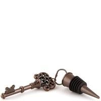 Vintage Key Ornamental Bottle Stopper - Chocolate Brown
