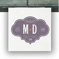 Vineyard Monogram Personalised Large Format Sign