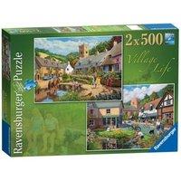 village life 2 x 500pc jigsaw puzzle