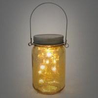 vintage light up hanging glass jar