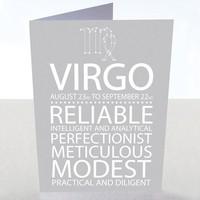 Virgo Star Sign Card