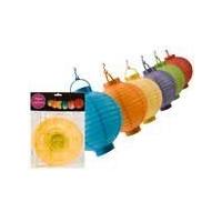 Vibrantly Coloured Paper Lanterns With Lights 1 Pack