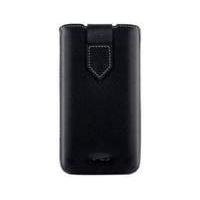 Vicious And Divine Superior Leather Soft Pouch For Iphone 5/5s/5c And Others Medium Large Black (vad-s100-4800-ml-bk)