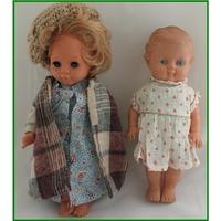 Vintage - two dolls with costumes
