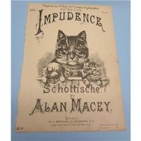 Vintage Sheet Music. Impudence Schottische by Alan Macey