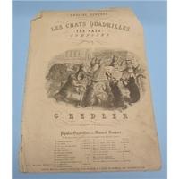 Vintage Sheet Music. Les Chats Quadrilles by G. Redler