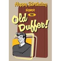 vintage duffer | personalised birthday card