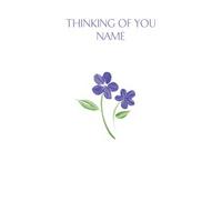 violets | thinking of you card