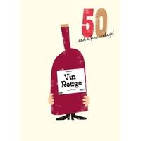 vintage 50 birthday card