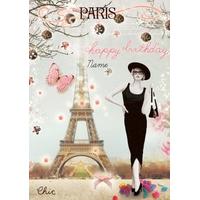 vintage paris birthday card