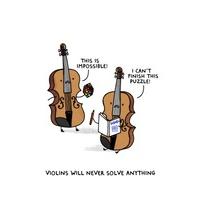 violins funny card od1028