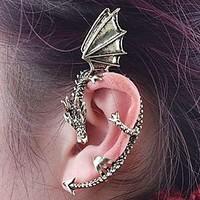 vintage punk style bronze fly dragon left ear stud 1pcs christmas gift ...