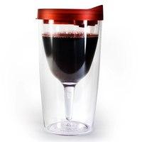 Vino2Go Portable Wine Glass (Merlot Red)