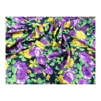 vibrant florals print microfibre dress fabric purple