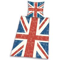 Vintage Union Jack Duvet Single Cover & Pillowcase Set