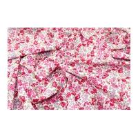 Vintage Style Floral Cotton Lawn Dress Fabric Pink
