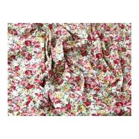 Vintage Style Floral Print Cotton Poplin Dress Fabric