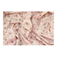 Vintage Floral Cotton Lawn Dress Fabric Soft Pink