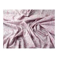 Vintage Style Floral Print Cotton Lawn Dress Fabric Pink