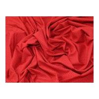 Vintage Style Mini Spot Print Cotton Dress Fabric Red