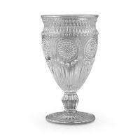 vintage style pressed glass goblet in grey