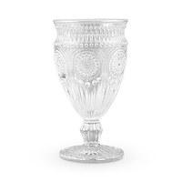 Vintage Style Pressed Glass Goblet Clear