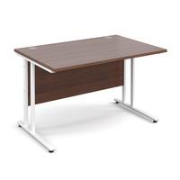 vistro rectangular desk white cantilever leg walnut 1200mm