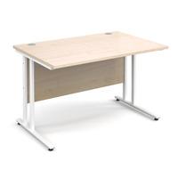 Vistro Rectangular Desk - White Cantilever Leg Maple 1200mm