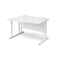 Vistro Wave Desk - White Cantilever Leg White Left Handed 1200mm