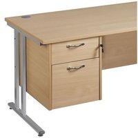 Vistro Fixed Pedestal 2 Drawers Oak