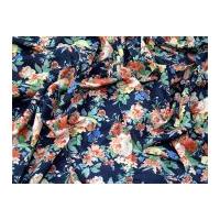 Vintage Style Floral Print Fine Cotton Voile Dress Fabric