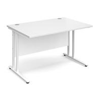 vistro rectangular desk white cantilever leg white 1200mm