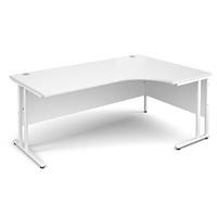 Vistro Ergonomic Desk - White Cantilever Leg White Right Handed 1800mm