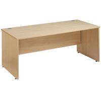 Vistro Rectangular Desk - Panel End Leg W 1800mm x D 800mm x H 725mm Beech